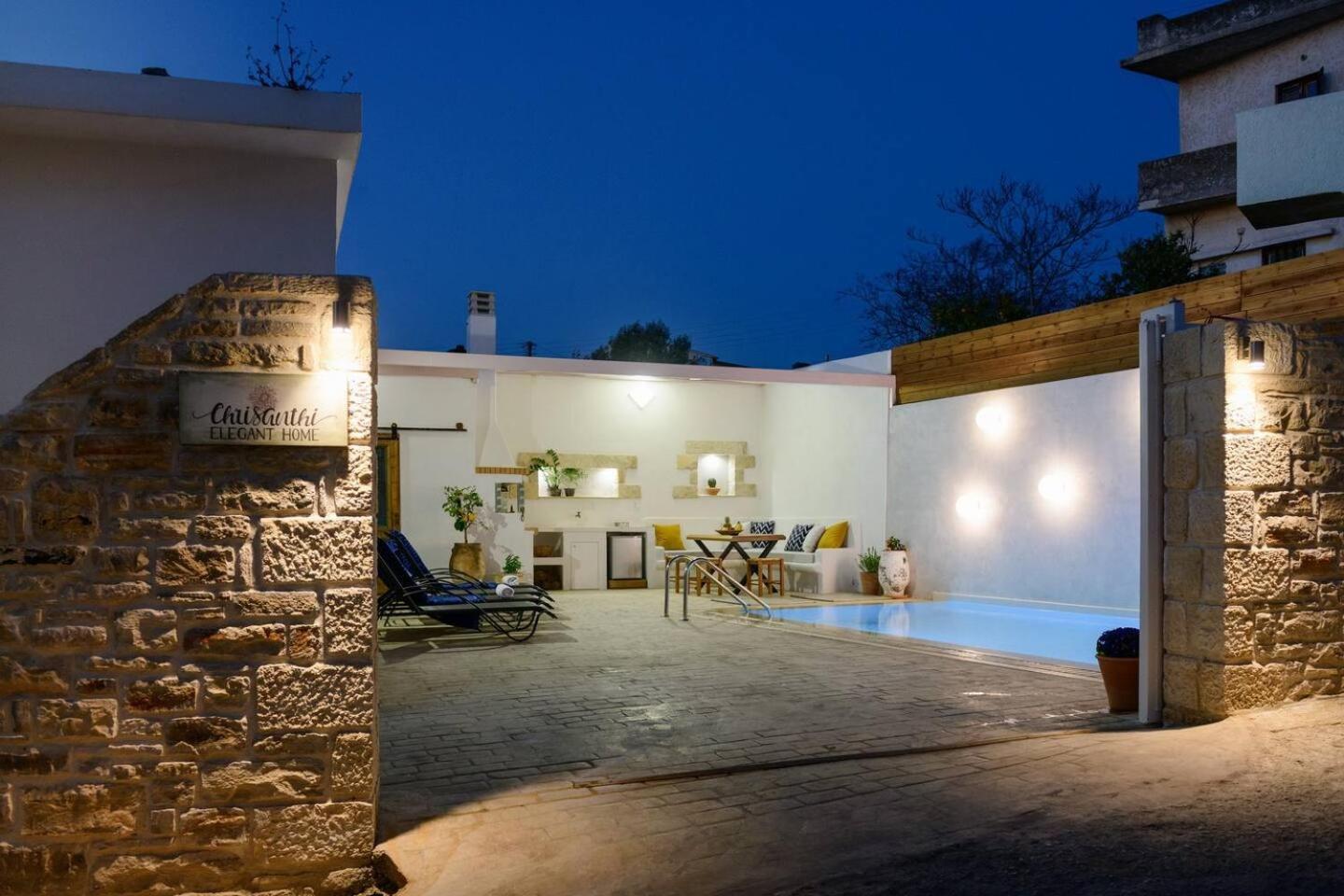 Chrisanthi Elegant Villa Пицидия Экстерьер фото